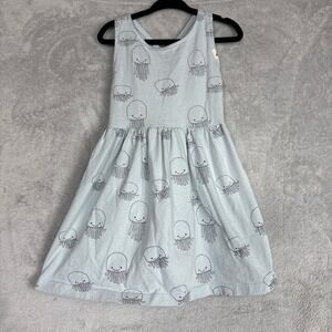 ✨ 2/$35 Turtledove London Dress Kids 2T/3T‎ Light Blue Jellyfish Print Cotton